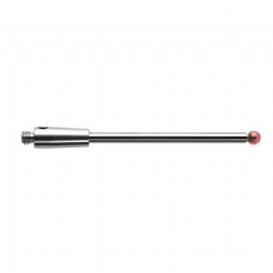 M2 Ø2 mm ruby ball, tungsten carbide stem, L 30 mm, EWL 22.8 mm
